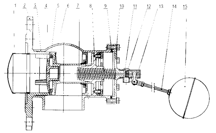 图3法兰连接浮球阀
